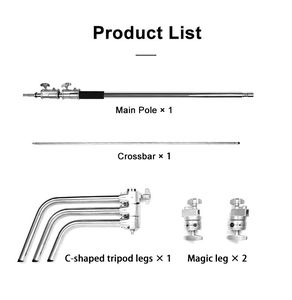 <span class=keywords><strong>Neewer</strong></span> Support d'éclairage photo professionnel en acier inoxydable avec bras articulé Pro <span class=keywords><strong>100</strong></span>% acier inoxydable avec coussin d'air lourd - Product Image 2