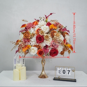 Centro de Mesa de Rosas Artificiales de Seda al por Mayor para Decoración de Bodas, Navidad y Festivales - Tamaño y Color Personalizables, Larga Duración - Product Image 2