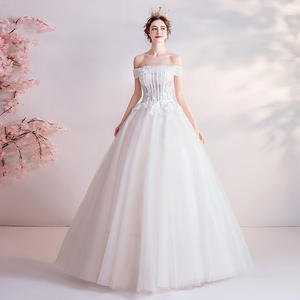 جديد وصول مقوس دانتيل عقدة فستان الزفاف ألف خط الكرة ثوب الزفاف اللباس - Product Image 5