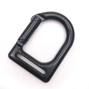 BT-Z523锌合金黑色D型扣健身运动安全轮廓悬挂悬挂训练带瑜伽金属钩