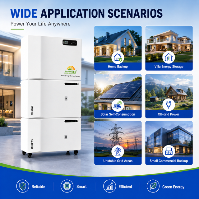10kW Stackable All-in-One Home Energy Storage System 15kWh 30kWh LiFePO4 Battery Solar Inverter for Residential Backup Power