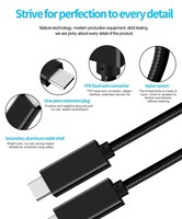 Câble de téléphone portable haute vitesse PD100W USB3.1 Type C prise en charge 4K 5K TV vidéo données numériques 5A câble de charge rapide