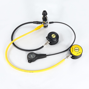 Regulador de buceo de 5 puertos de latón cromado con doble etapa secundaria y manómetro luminoso para buceo en aguas abiertas, conjunto de regulador de buceo de 5 puertos - Product Image 5