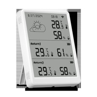 Termómetro e Higrómetro WiFi RF Master-Slave de Shenzhen con Pantalla LED, Control Remoto, Aplicación Inteligente Tuya, Detector de Alarma