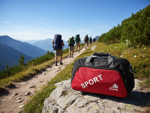 Semi Circle Sports Bag <b>Medium</b> <b>Size</b> Large Capacity Travel <b>Backpack</b> Oxford Fabric Zipper Closure Unisex Design - Product Image 2