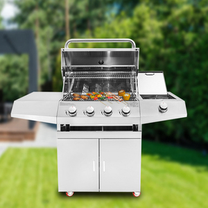 <span class=keywords><strong>Barbecue</strong></span> au gaz naturel en acier inoxydable <span class=keywords><strong>avec</strong></span> brûleur latéral, multifonction et design compact pour une utilisation en extérieur - Product Image 5