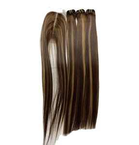 Extensiones de Cabello Humano Virgen Rizado Natural de un Solo Donante con Cutículas Alineadas, en Paquete, Color Piano con Reflejos, en Oferta - Product Image 1