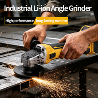 Meuleuse d'angle sans fil 4 pouces de qualité industrielle, robuste et portable, pour le travail sur les carreaux, le travail du bois et le polissage