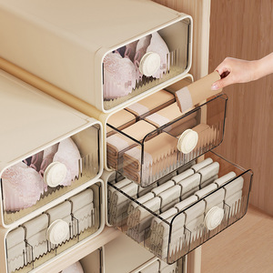 Clothes Organizer Storage <b>Box</b> Rectangular Stackable For Wardrobe Underwear <b>Socks</b> Delicate Clothing Home Use - Product Image 1