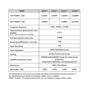 Gooermi-700st Профессиональный модуль усилителя мощности с поддержкой регулятора громкости для диджея караоке-сцены - Product Image 6