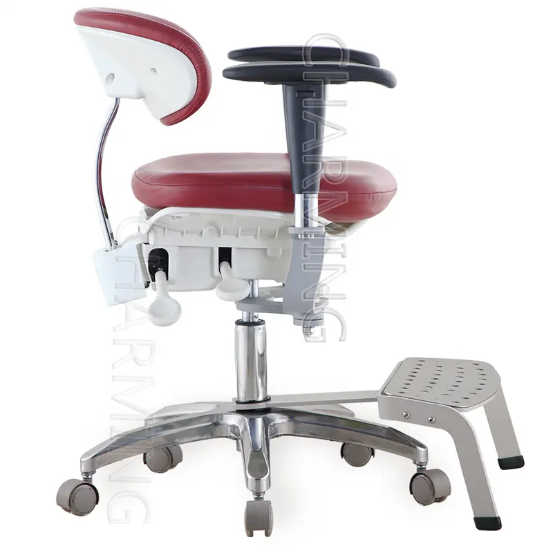Foshan dental stool chairs dental microscope chair stool dynamic / Dentist stool saddle chair ergonomic armrest foot controlled