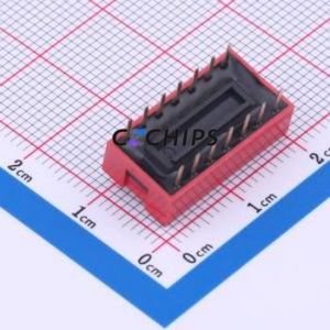 DS-07-R-T DIP Switch Through hole Component (THT) Switch Single Pole Single Throw 7 2.54mm 25mA - Product Image 2
