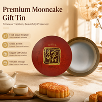 Boîte en métal Jinyuanbao en promotion, grande boîte à gâteaux de lune, biscuits, emballage alimentaire, boîtes cadeaux rondes avec logo personnalisé