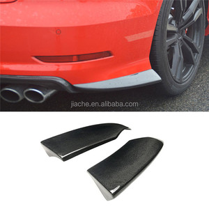 Becquet de pare-chocs arrière en fibre de carbone, séparateurs, ailerons, spoiler pour Audi A3 <span class=keywords><strong>S3</strong></span> berline 2014 2015 2016, plaque de protection de garde-boue en FRP, style automobile - Product Image 2
