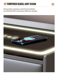 Table de chevet intelligente multifonctionnelle HomeMore avec haut-parleur Bluetooth et chargeur sans fil, table de chevet moderne <span class=keywords><strong>pour</strong></span> chambre à coucher, OEM - Product Image 6