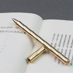 Bolígrafo de Punta Redonda al por Mayor, Nuevo Bolígrafo de Gel de Latón con Tinta de Gel, Bolígrafo de Cobre con Logotipo Grabado Personalizado para Regalos - Product Image 1