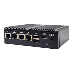 4LAN 12th Gen N100 I226-V 2.5g không quạt tường lửa Mini PC Router DDR4 NVMe 2 * COM 1 * HDMI pfsense opnsense máy tính mini - Product Image 1