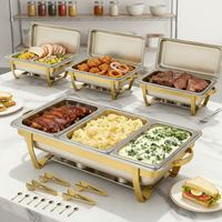 TAIDING Réchaud de buffet rectangulaire en acier inoxydable 11L avec certification FDA/FCM