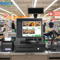 Terminal Todo en Uno de 17 Pulgadas con Pantalla Táctil Capacitiva de 10 Puntos, Panel Industrial AU, para Supermercados y Autoservicio