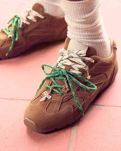 <span class=keywords><strong>Sneakers</strong></span> da Donna Sportive Casual di Nuovo Design 2025 in Finto Camoscio Marrone alla Moda per Signore - Product Image 6