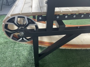 Tapis de course pour chien en bois et en acier inoxydable avec logo personnalisé Machine d'entraînement pour gros chiens Produit de formation et de comportement pour animaux de compagnie - Product Image 3