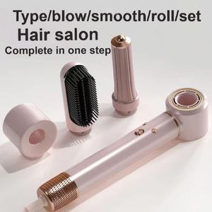 Nuevo producto, juego de secador de pelo multifuncional sin hojas para el hogar, plancha y rizador de cinco piezas de iones negativos - Product Image 4