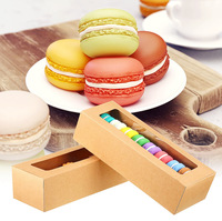 Boîte à macarons avec fenêtre d'affichage transparente, boîtes d'emballage de biscuits cadeaux de pâtisserie 3 tailles