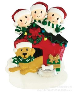 Vendita Calda: Ciondolo Albero di Natale Personalizzato, Famiglia di 4, Decorazioni Natalizie Fai-da-Te, Articoli in Stock - Product Image 6