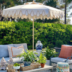 Ombrellone Moderno da Esterno Personalizzabile con <span class=keywords><strong>Logo</strong></span> Stampato per Patio, Giardino, Spiaggia, Golf e Hotel - Product Image 2