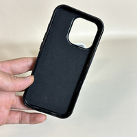 Étui de téléphone portable en cuir à cadre métallique avec porte-cartes pour Iphone 17 pro max