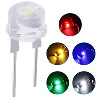 JINGLEIKE F8 8mm LED blanc froid, bleu, vert, rouge, jaune, clair, super lumineux, diodes électroluminescentes pour chapeau, lampe d'accentuation