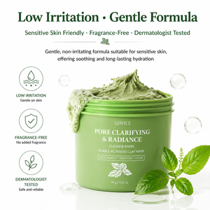 <span class=keywords><strong>Masque</strong></span> facial à l'argile profondément nettoyant au basilic sacré et à l'eau carbonatée, à rincer, pour un nettoyage en profondeur des pores et des points noirs - Product Image 6