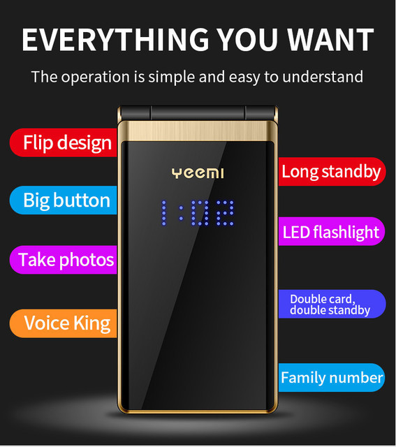 Factory Wholesale Flip Old Mobile Phone M2-C Dual Screen Big Button Big Audio GSM 2G Mobile Phone Free Leather Bag Flashlight
