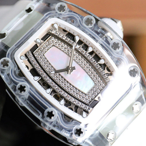 2026 New Arrival 07-02 Ladies' Crystal Diamond <b>Watch</b> Barrel-shaped Automatic Wristwatch - Product Image 5
