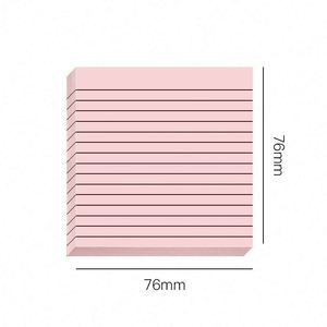 HengXin Transparent Sticky Note With Line <b>pink</b> Colors School Supplies Kawaii Stationery Self-adhesive - Product Image 6