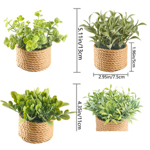 <span class=keywords><strong>Mini</strong></span> plantes artificielles <span class=keywords><strong>en</strong></span> <span class=keywords><strong>pot</strong></span>, fausses plantes vertes avec <span class=keywords><strong>pot</strong></span> tressé <span class=keywords><strong>en</strong></span> herbe, <span class=keywords><strong>eucalyptus</strong></span> pour la décoration de la maison, du bureau, du salon, de la chambre à coucher - Product Image 6