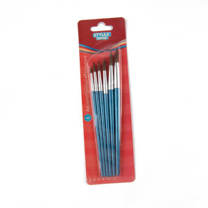 6 pièces Perle Bleu Poignée Brosse à Cheveux <span class=keywords><strong>En</strong></span> Nylon Crochet <span class=keywords><strong>Ligne</strong></span> Brosse <span class=keywords><strong>Aquarelle</strong></span> Peinture Brosse à Outils Ensemble - Product Image 3