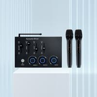 Système de microphone sans fil UHF, mixeur de son numérique, effets DSP, compatible avec Smart TV, home cinéma, église, DJ, mariage, karaoké