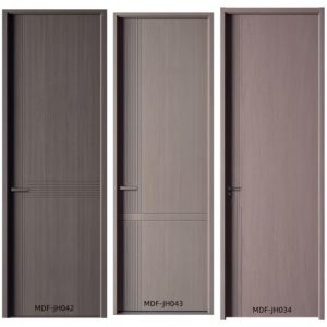 2026 Yeni Sıcak Fabrika Toptan Satış Popüler Modern MDF Polimer Rüzgar Geçirmez Kaplamalı Banyo İç Mekan Ahşap Kapı 3 Yıl Garantili - Product Image 1