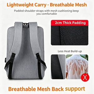 Mochila para Portátil Resistente al Agua con Logotipo Personalizado, Puerto USB, Almacenamiento Multicapa, Bolsa de Transporte para Portátil de 15.6 Pulgadas, Viajes Cortos de Negocios - Product Image 3