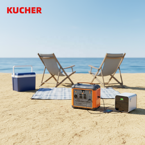 Estación de Energía KUCHER de 1000W, Gran Capacidad <span class=keywords><strong>716WH</strong></span>, Enchufe Estadounidense, Cargador para Sistemas Solares con Controlador MPPT, Ideal para Vacaciones en la Playa - Product Image 1