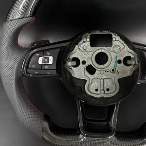 Volant en fibre de carbone de haute qualité adapté à Volkswagen Polo gti Scirocco GTS GTE GLI R-Line <span class=keywords><strong>Golf</strong></span> <span class=keywords><strong>6</strong></span> Mk4 Mk5 Mk7 <span class=keywords><strong>GTD</strong></span> CC - Product Image 3