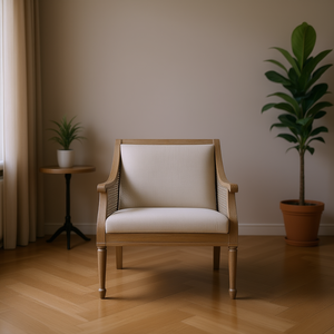 Poltrona Accent con Struttura in Legno e Cuscino in Schiuma, Stile Contemporaneo per Soggiorno - Product Image 2