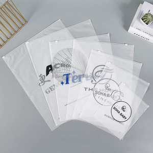 Biodegradable Custom LOGO Translucent Matte Frosted Ziplock Seal Plastic Poly <strong>Zip</strong> <strong>Lock</strong> Ziplock Zipper <strong>Bag</strong> for Clothing - Product Image 3