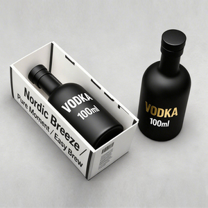 Bouteille en verre noir vide de haute qualité vin de glace 750ml bouteille d'alcool en verre pour la vente de vin de jus avec des bouteilles de vin en verre à bas prix - Product Image 6