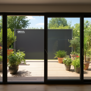 Ckpeace Retractable Side <b>Screen</b> Awning 118.1 In X 62.99 In Dark Grey Waterproof Uv Resistant For Door <b>Window</b> Privacy - Product Image 2