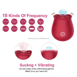 Rose Clit Sucker Nippel Stimulator Sexspielzeug für Frauen, 10 Intensive Saug klitoris Saugen Rose Vibrator