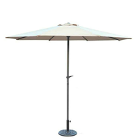 Parasol rond tout en fer, 2.3m, 7.5 pieds, jardin extérieur, restaurant, plage, pôle central, parasol