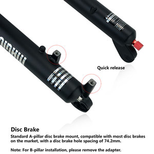 אביזרים לאופני חוף 20x4.0 26x4.0 מזלג קדמי מסגסוגת מגנזיום בולם זעזועים מזלג אוויר 135 מ\\\"מ לאופניים עם צמיגים רחבים - Product Image 3