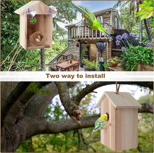 2 Sets Van Ramen Vogelhuisje Voor Het Bekijken Van Spionage Vogelhuis Vogelnest Met Sterke Zuignappen Voor Buiten - Product Image 4